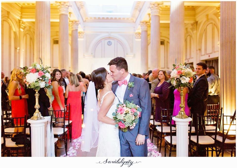 Bride and Groom at The Treasury on the Plaza