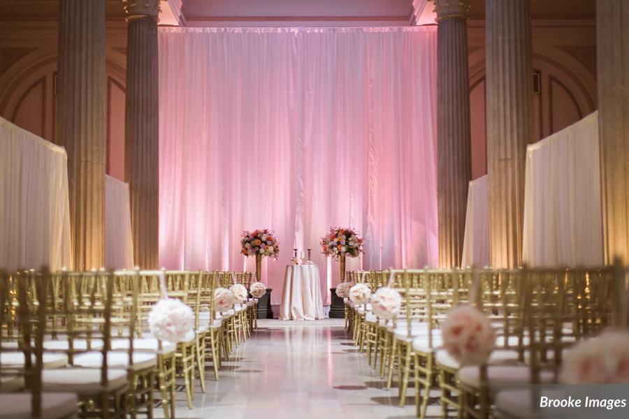 Wedding ceremony setup at The Treasury on the Plaza