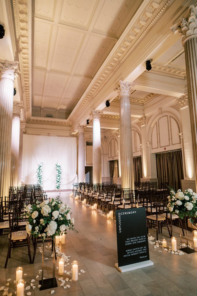 wedding ceremony at The Treasury on the Plaza