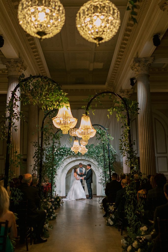 wedding ceremony at The Treasury on the Plaza