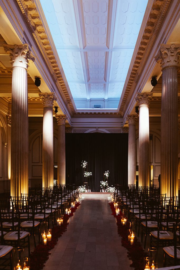 wedding ceremony at The Treasury on the Plaza