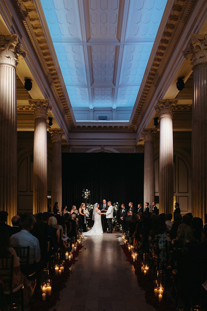 wedding ceremony at The Treasury on the Plaza