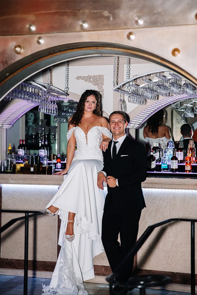 Bride and Groom in The Vault at The Treasury