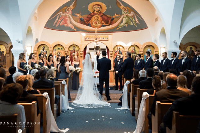 Wedding ceremony at Greek Orthodox Church in St. Augustine