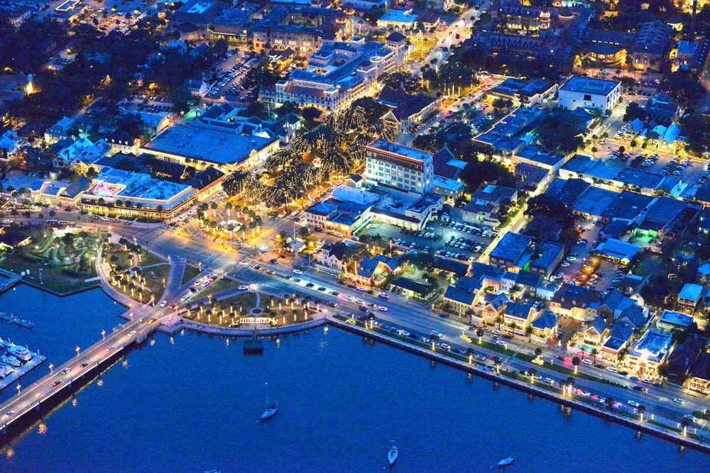 Downtown St. Augustine during Nights of Lights