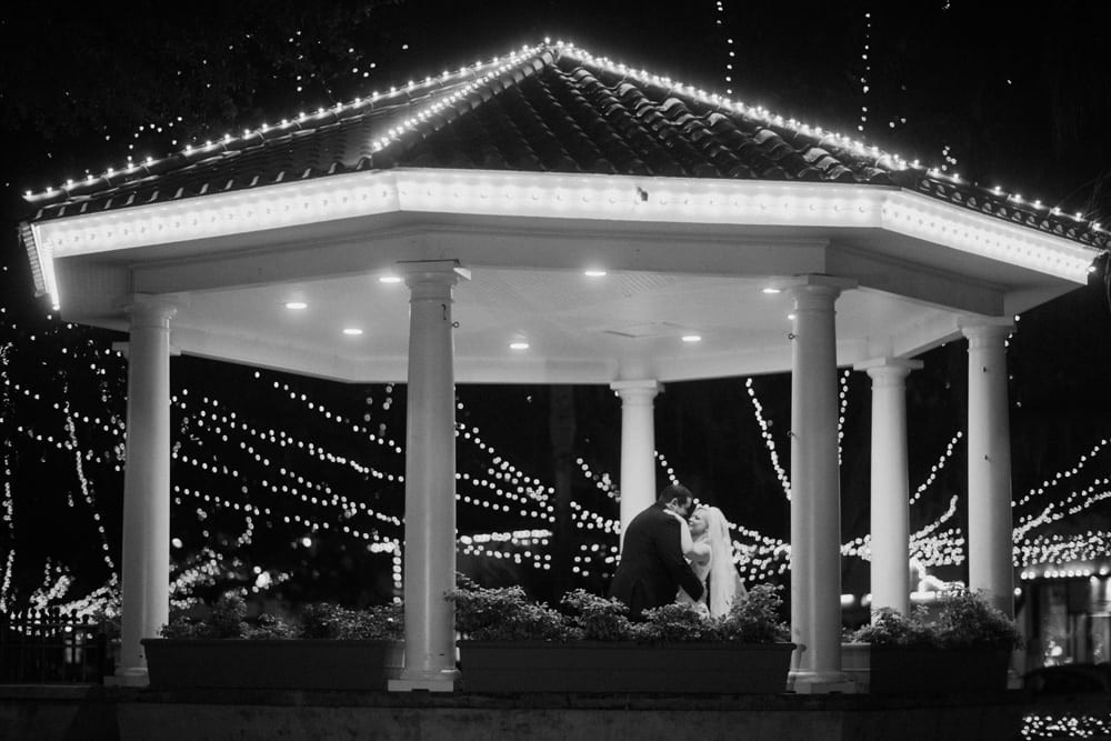 Christmas Light Wedding Backdrop in St. Augustine