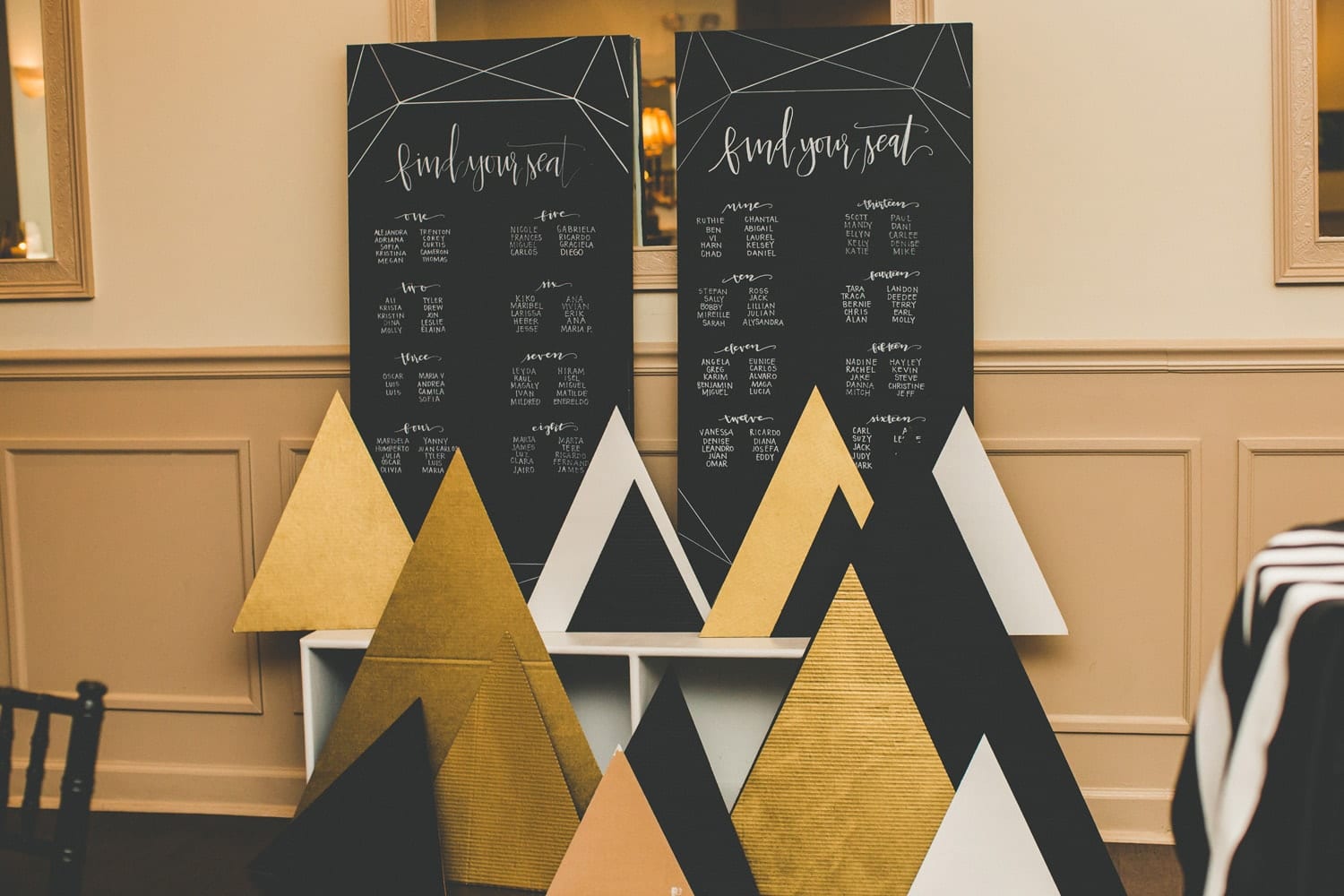 Table numbers | Modern St. Augustine Wedding at The Treasury on The Plaza