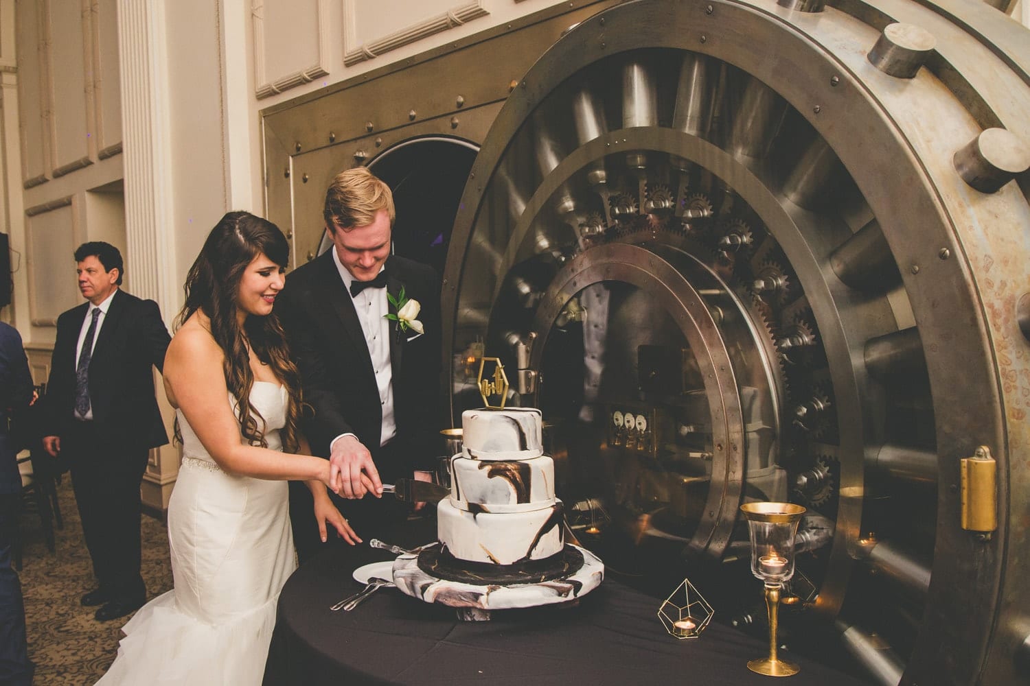 Cake cutting | Modern St. Augustine Wedding at The Treasury on The Plaza