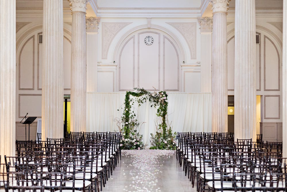 Wedding Ceremony Backdrop | A Romantic Modern Wedding At The Treasury on the Plaza, St. Augustine