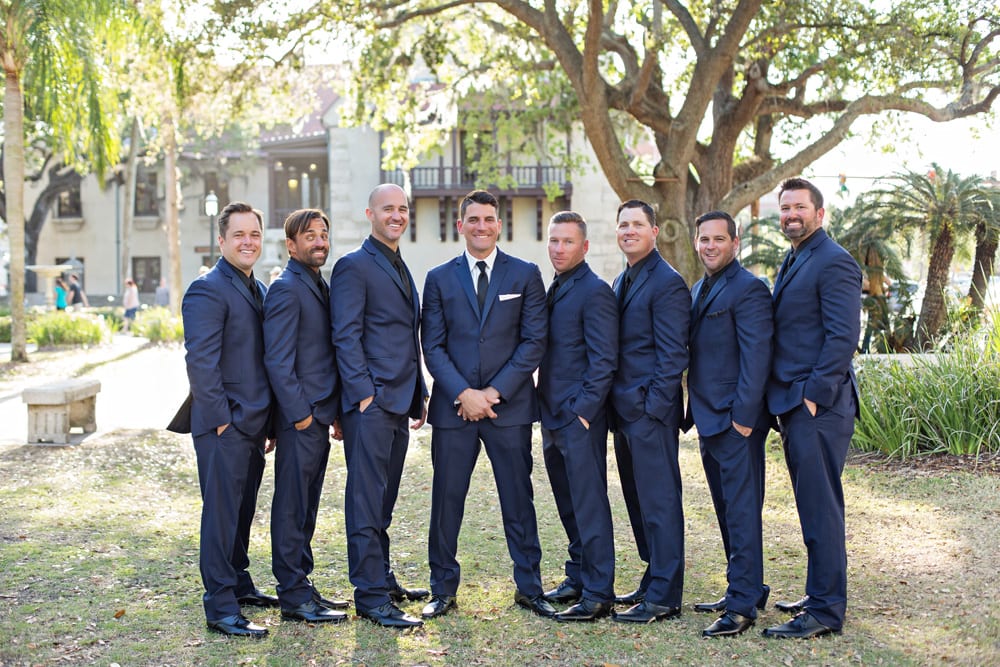 Groomsmen Tuxes | A Romantic Modern Wedding At The Treasury on the Plaza, St. Augustine