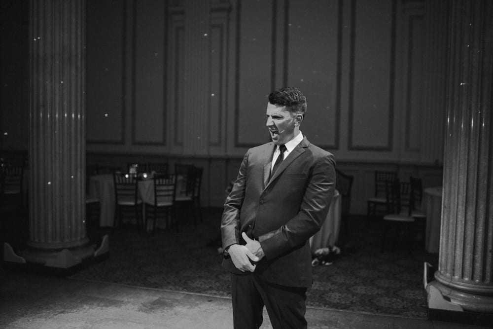 Groom Reactions | A Romantic Modern Wedding At The Treasury on the Plaza, St. Augustine