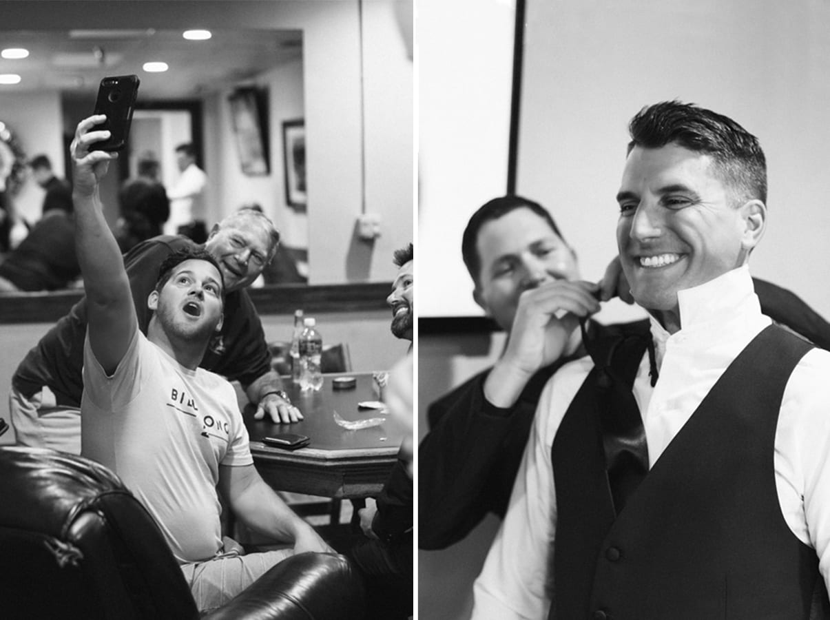 Groomsmen get ready Groom's suite | A Romantic Modern Wedding At The Treasury on the Plaza, St. Augustine