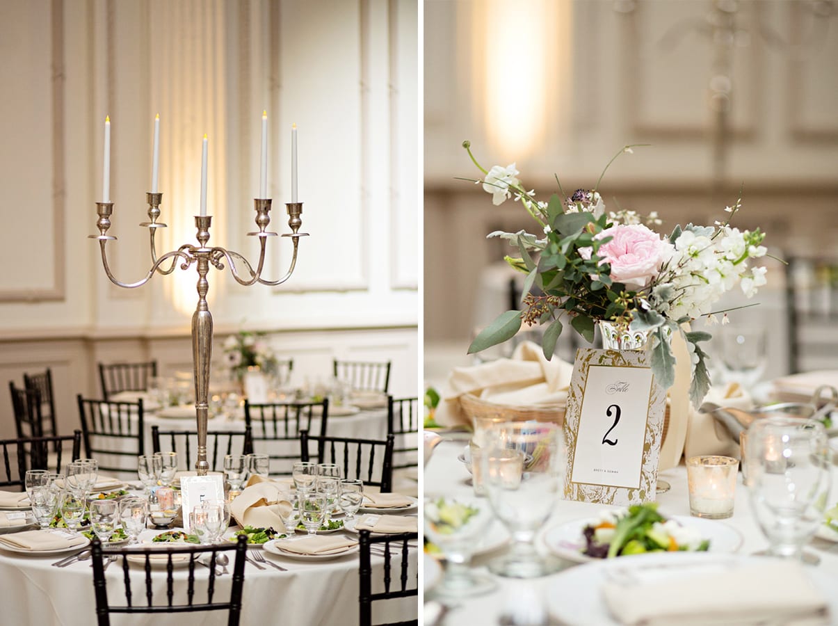 Wedding Table Decor | A Romantic Modern Wedding At The Treasury on the Plaza, St. Augustine