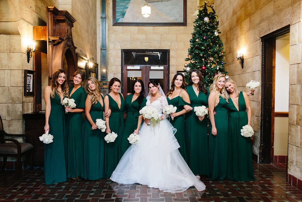 Green Bridesmaids Dresses | Vault Wedding in St. Augustine, Florida | Treasury Blog