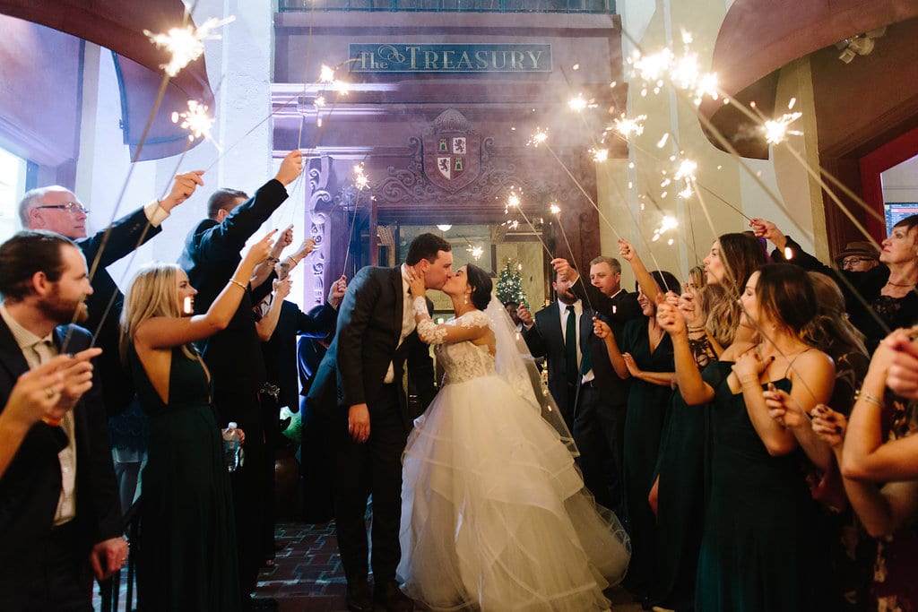 Wedding sparkler exit | Vault Wedding in St. Augustine, Florida | Treasury Blog