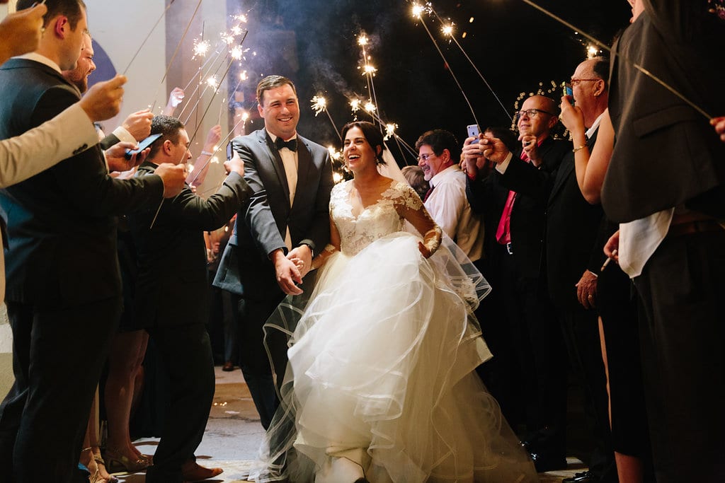 Wedding sparkler exit | Vault Wedding in St. Augustine, Florida | Treasury Blog