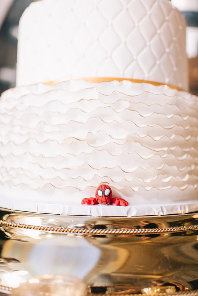 Spiderman Wedding Cake | Alex + Michael | High School Sweethearts Tie the Knot at The Treasury on the Plaza