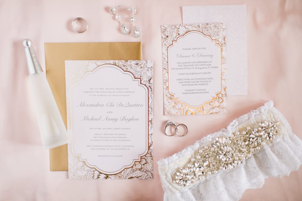 Gold Wedding Invitation | Alex + Michael | High School Sweethearts Tie the Knot at The Treasury on the Plaza 