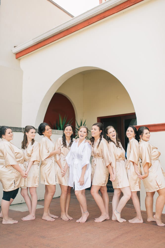 Bridesmaids getting ready at The Treasury on the Plaza St. Augustine | Alex + Michael | High School Sweethearts Tie the Knot at The Treasury on the Plaza 