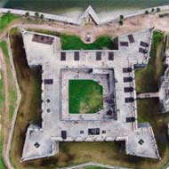 St. Augustine Fort Drone Shot