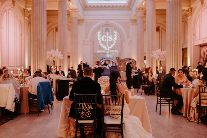 Glam Wedding reception with a Rock and Roll Surprise at The Treasury | Cristal + Steven