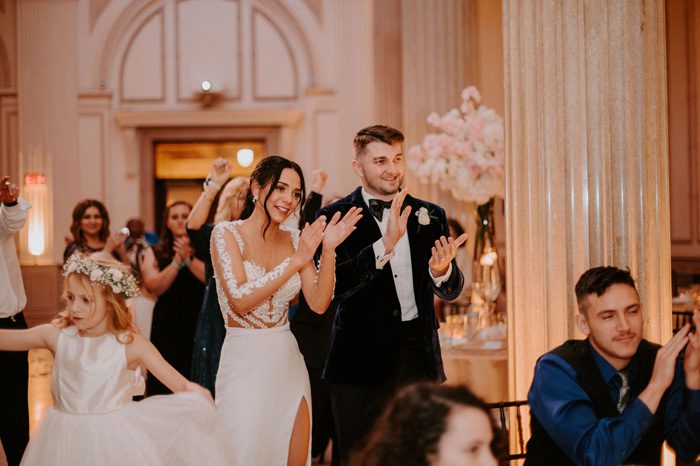 Rock and roll wedding performance Journey | Glam Wedding with a Rock and Roll Surprise at The Treasury | Cristal + Steven