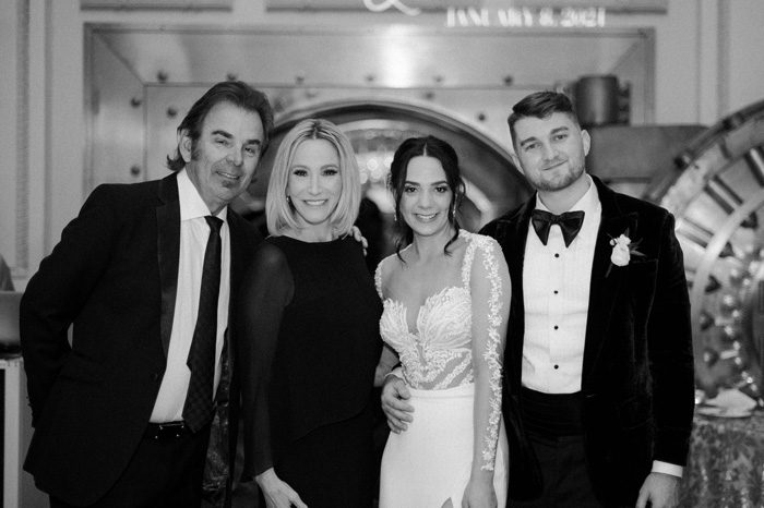 Paula White and Jonathan Cain wedding guests Glam Wedding with a Rock and Roll Surprise at The Treasury | Cristal + Steven