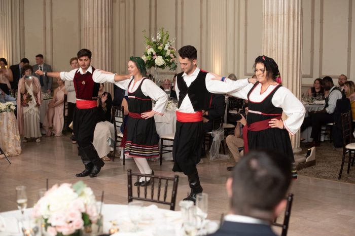 Greek Dancing at The Treasury on the Plaza | 6 Ways to Make Your Wedding Reception More Fun