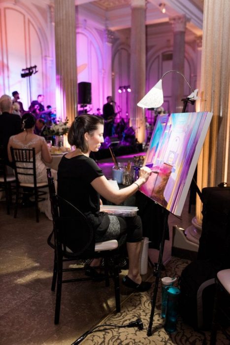 Live painting at The Treasury on the Plaza | 7 Ways to Make Your Wedding Reception More Fun