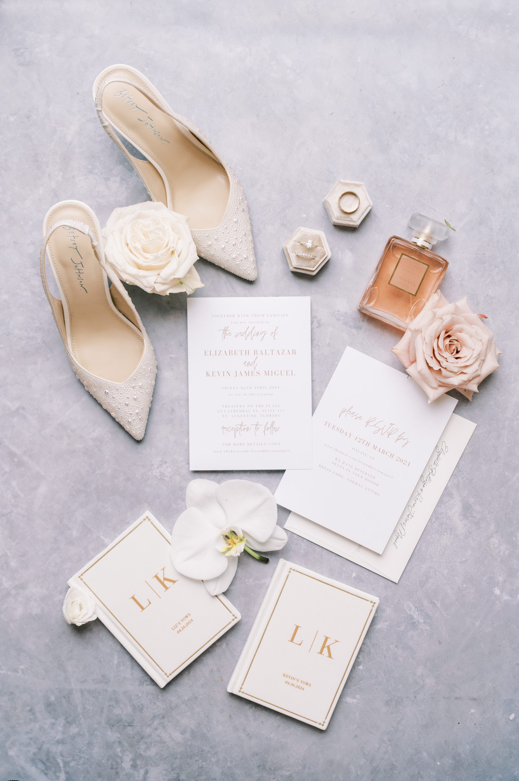 Elizabeth and Kevin's wedding invitations