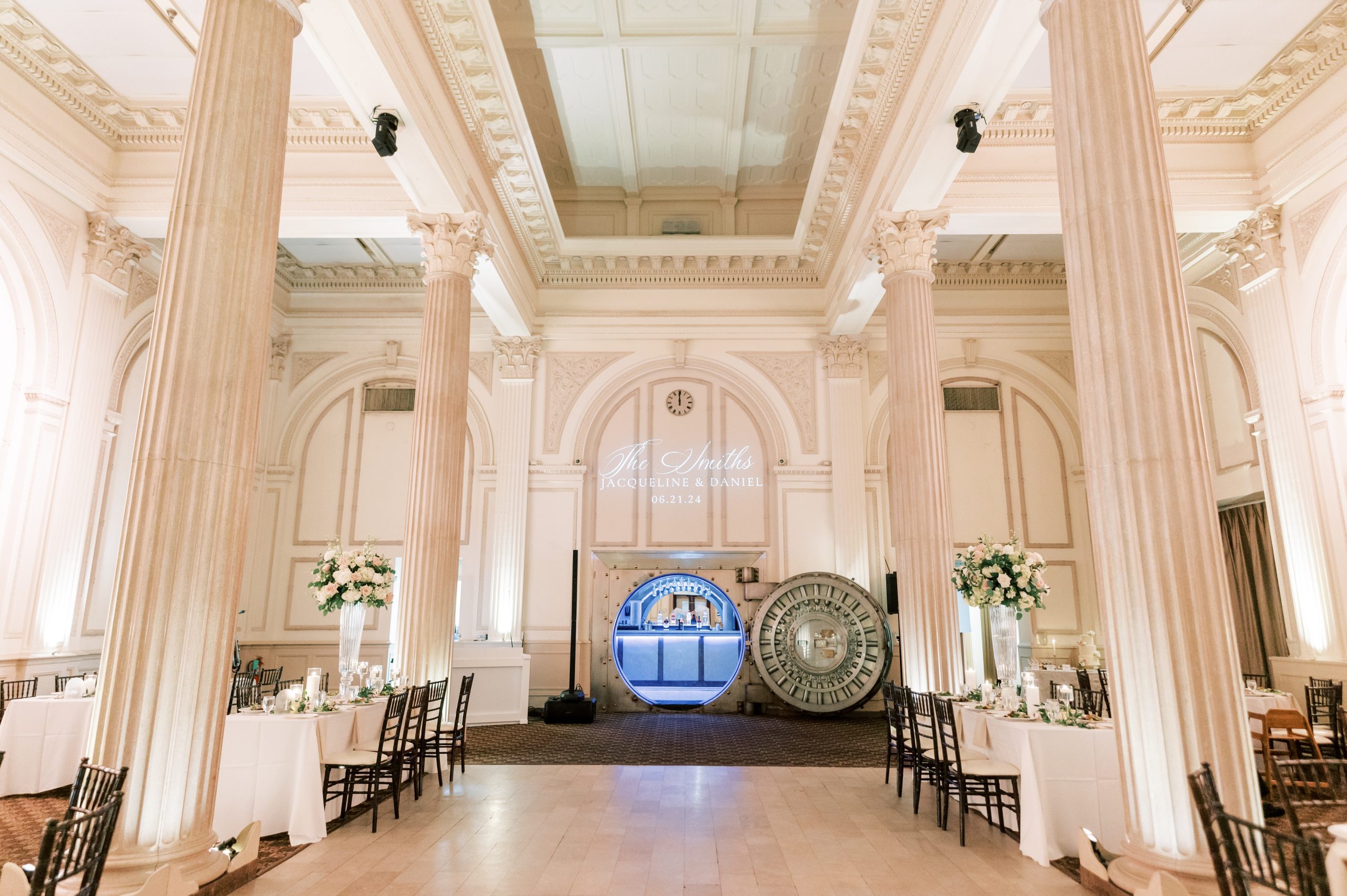 Jacqueline and Dan's wedding reception at Treasury on the Plaza