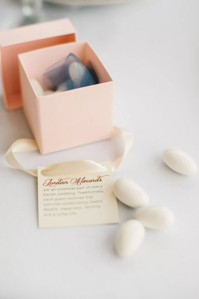 Jordan almonds used as wedding favors