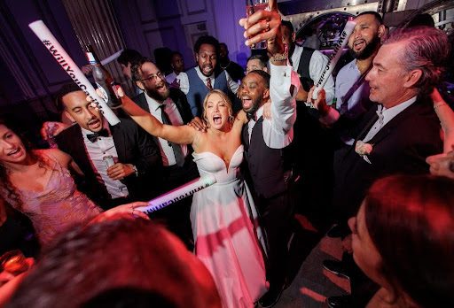 bride and groom on the dance floor