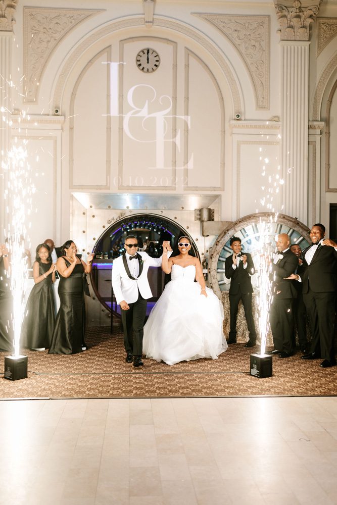 Classic black and white wedding at The Treasury in St. Augustine