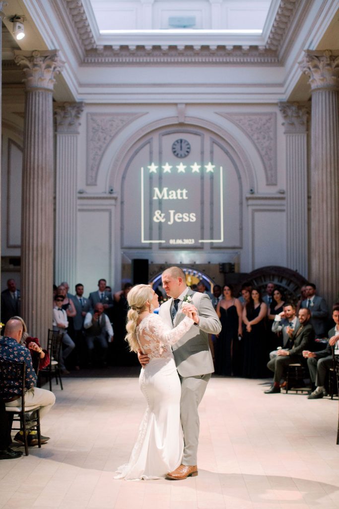 Jess and Matt's first dance