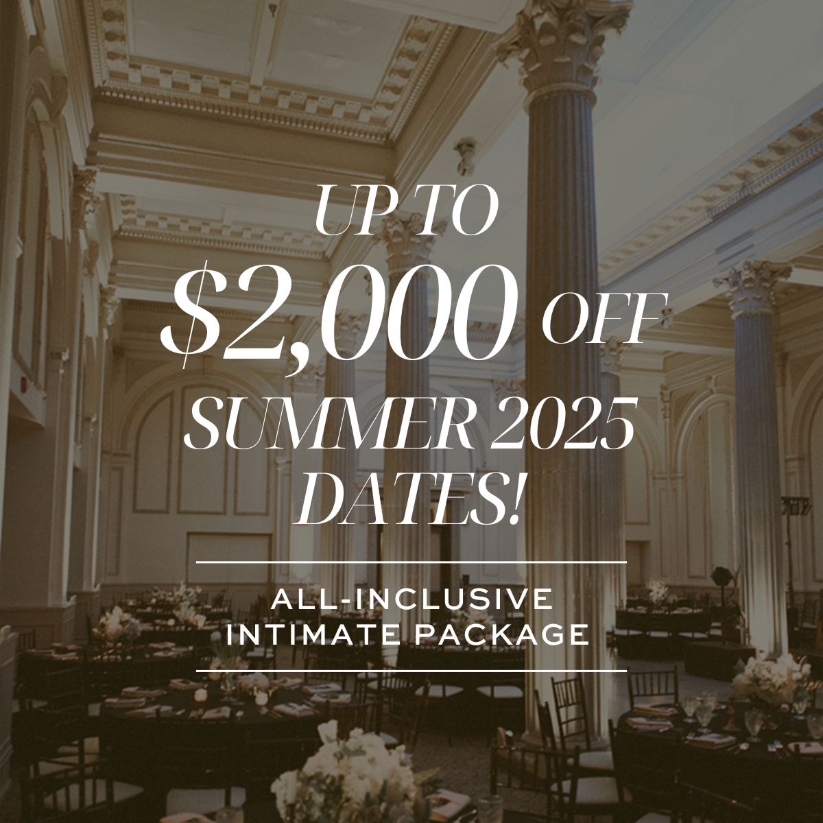 Special Offer on our Intimate Wedding Package for Summer 2025 Dates Featured Image