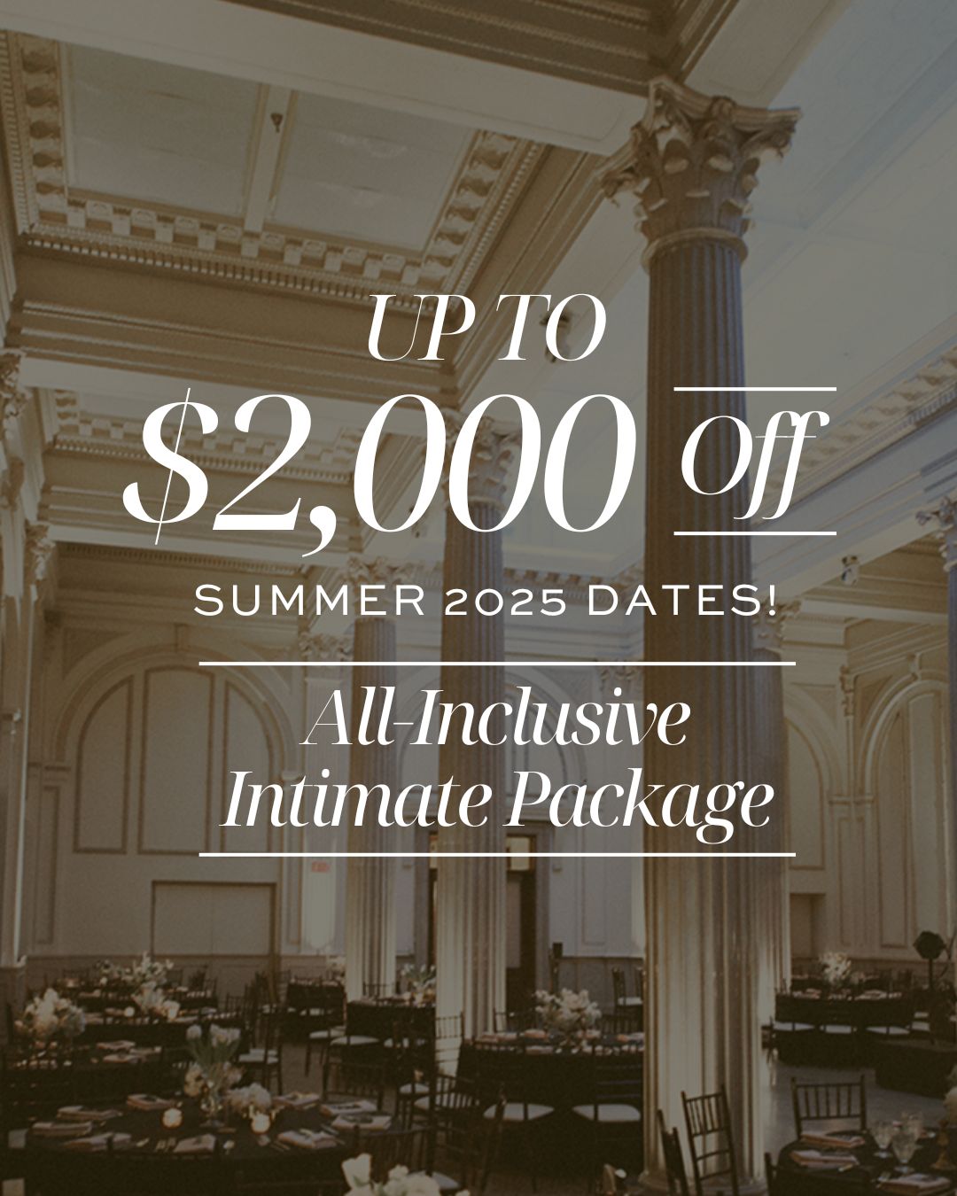 Up to $2,000 off our Intimate Wedding Package: Summer 2025 Dates Featured Image