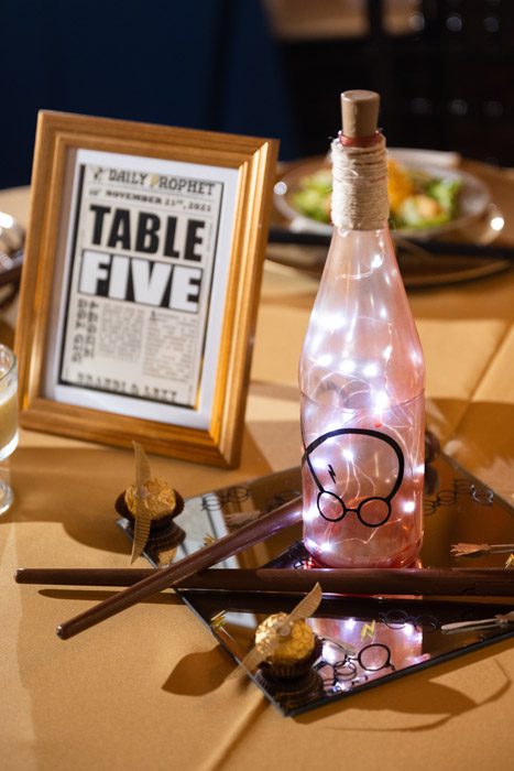 Harry Potter-themed centerpieces