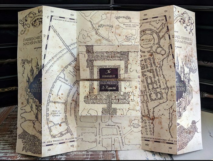 Custom Marauder’s Map on Etsy