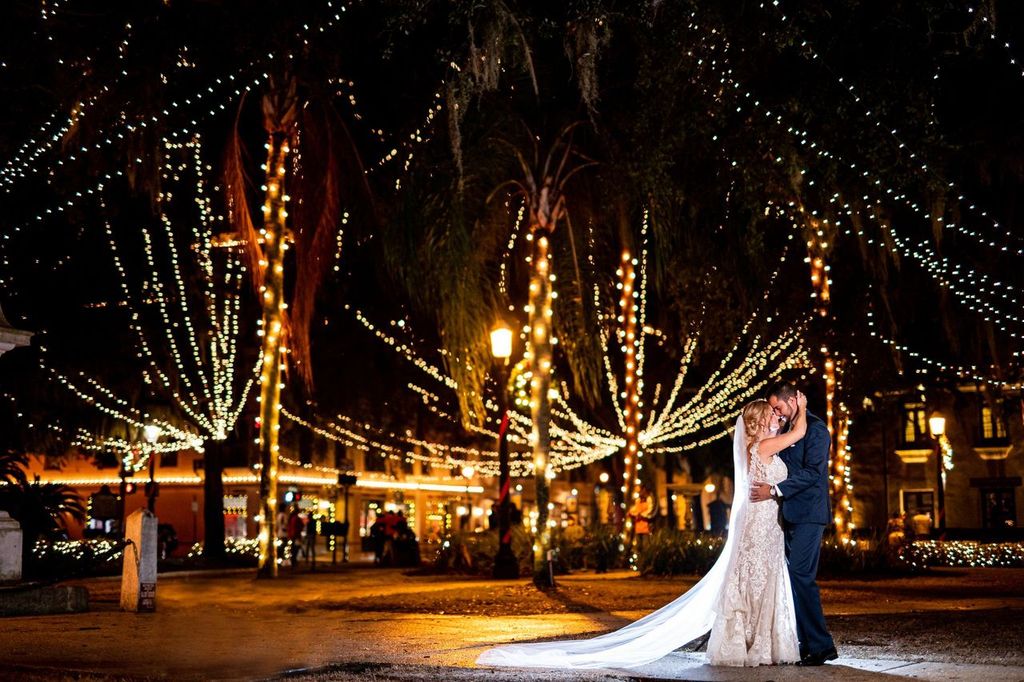Nights of Lights wedding photo