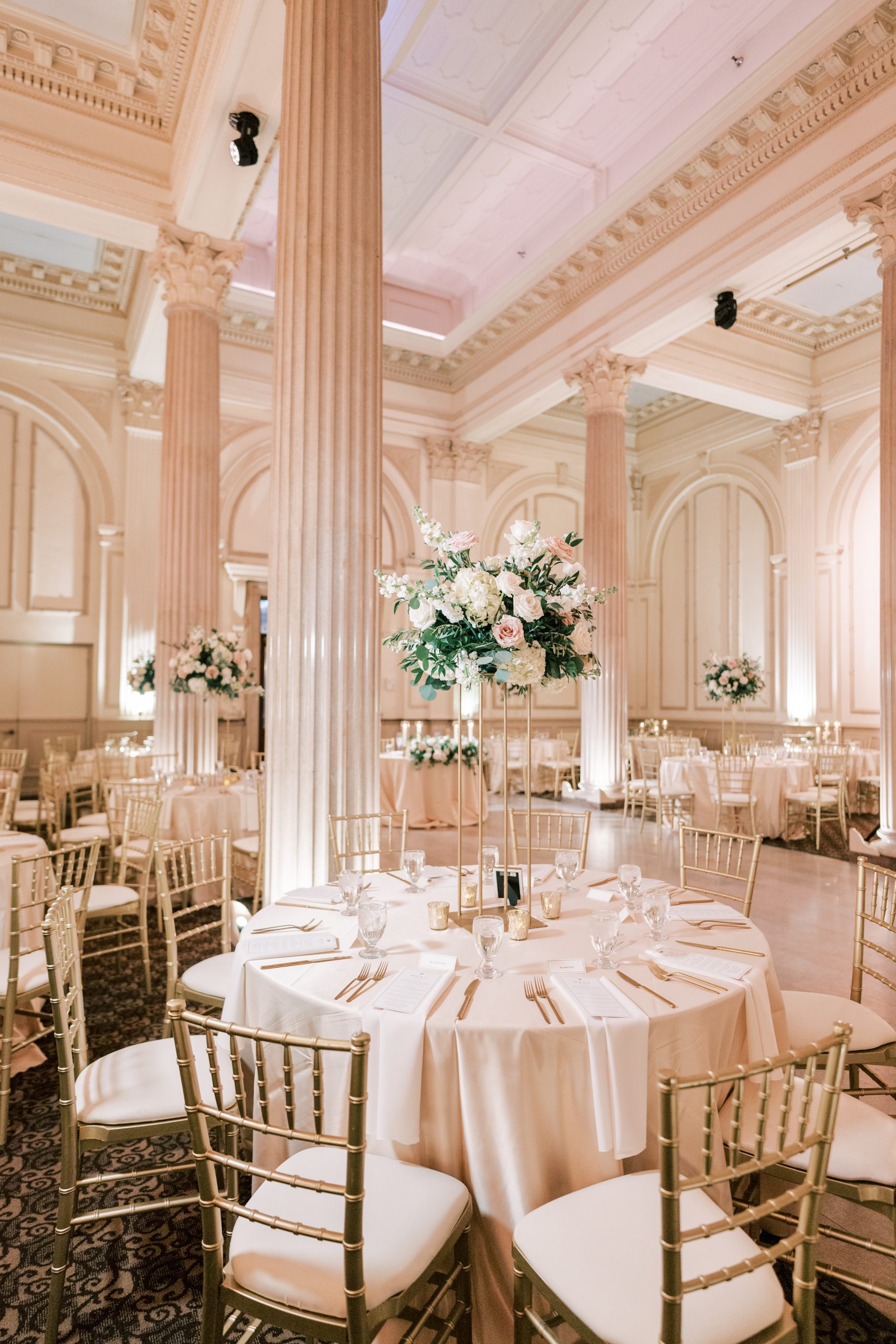 treasury on the plaza reception area with tables