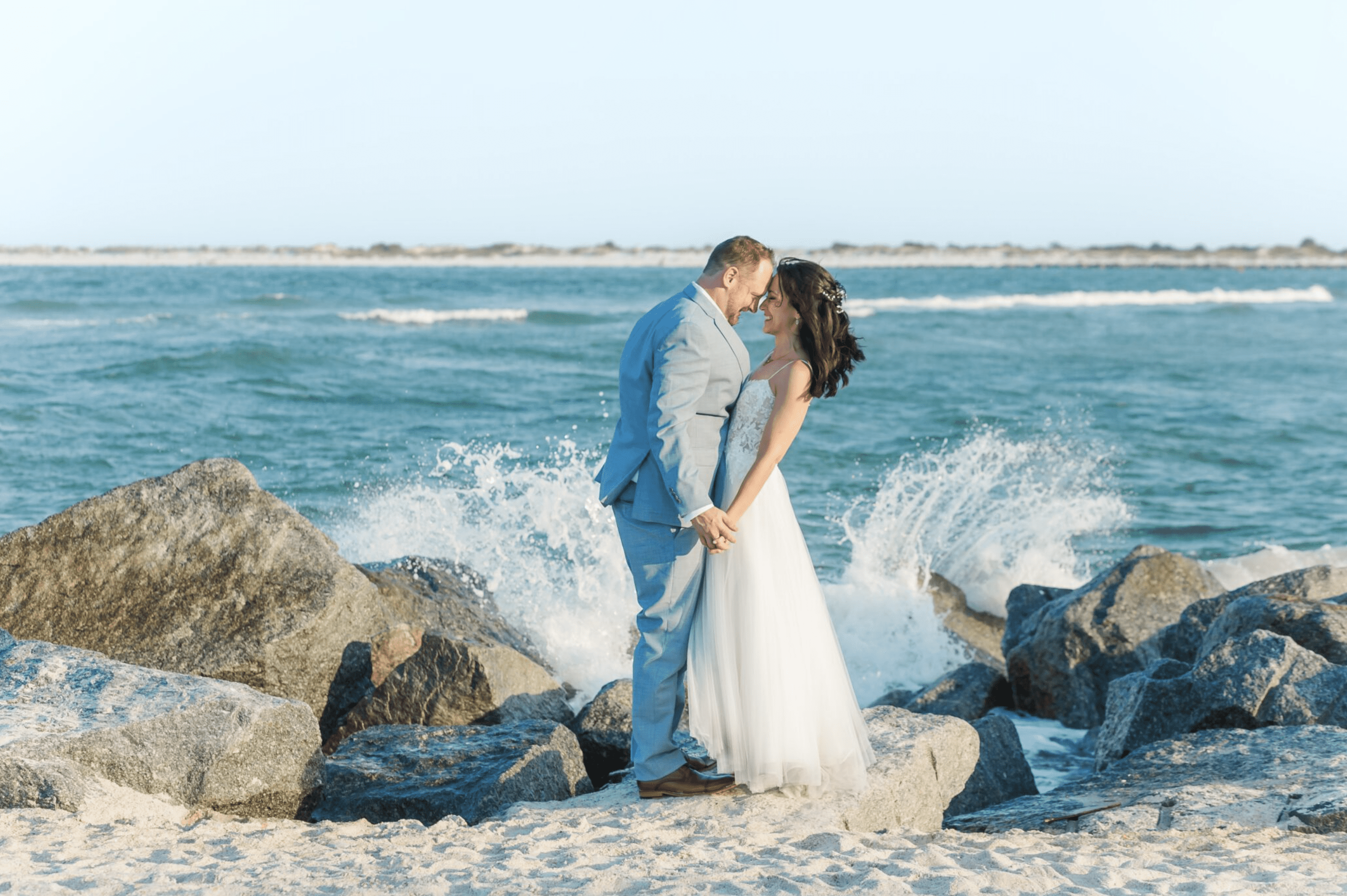 Beach wedding on Vilano Beach, near St. Augustine | Photo: Amy Britton Photography