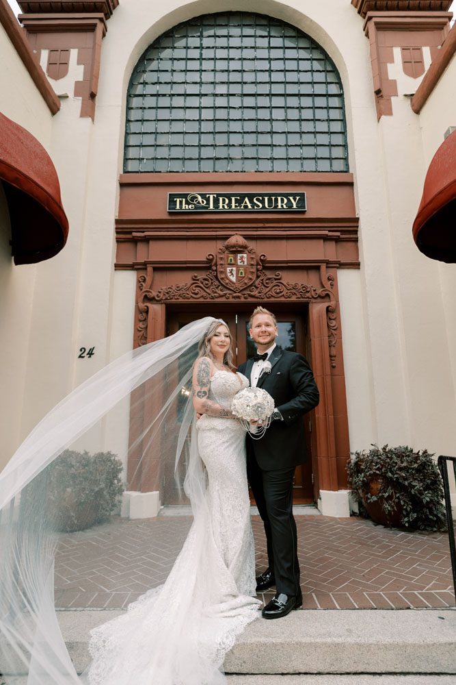 Couple in front of Building