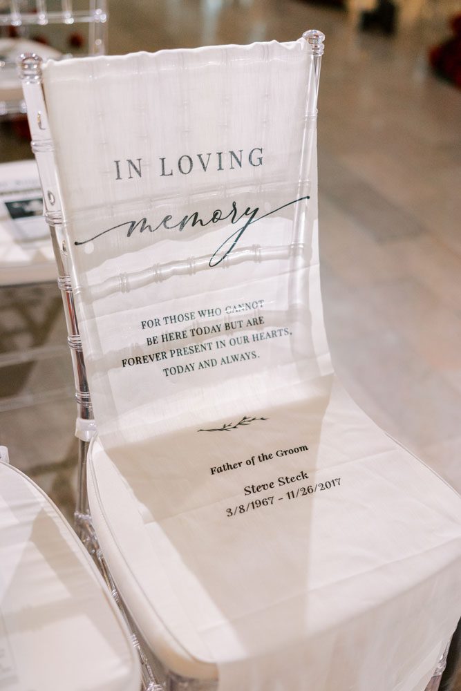 Reserved Chair as a memory