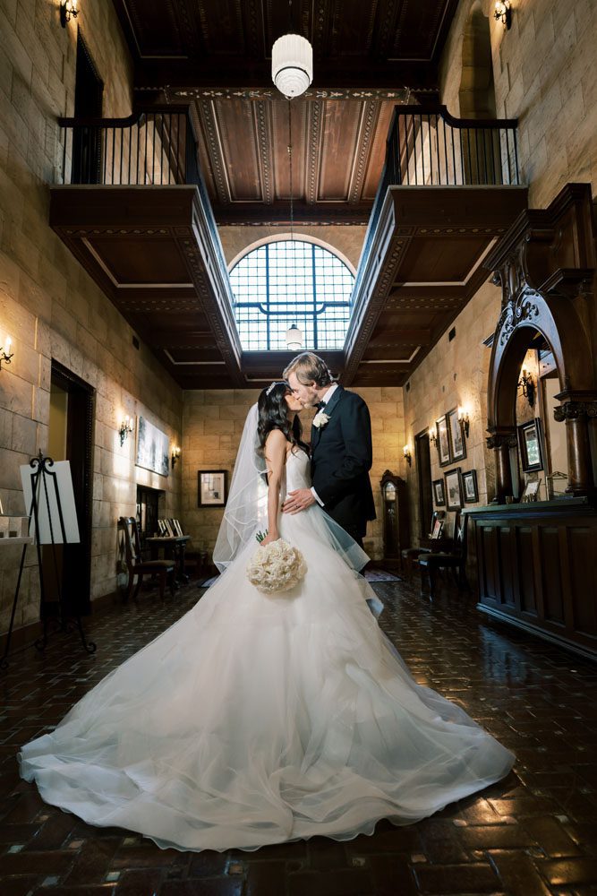 Bride and Groom in Foyer