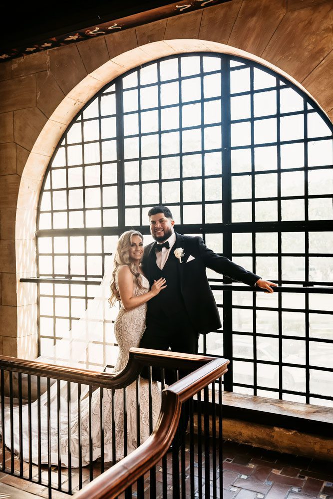 Bride and Groom in Grand Foyer