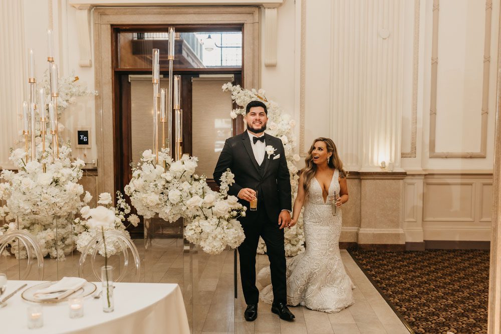 Couple Private First Look of Reception