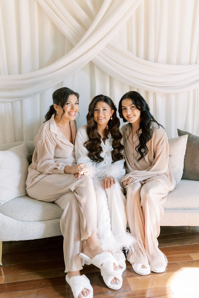 bride with bridesmaids