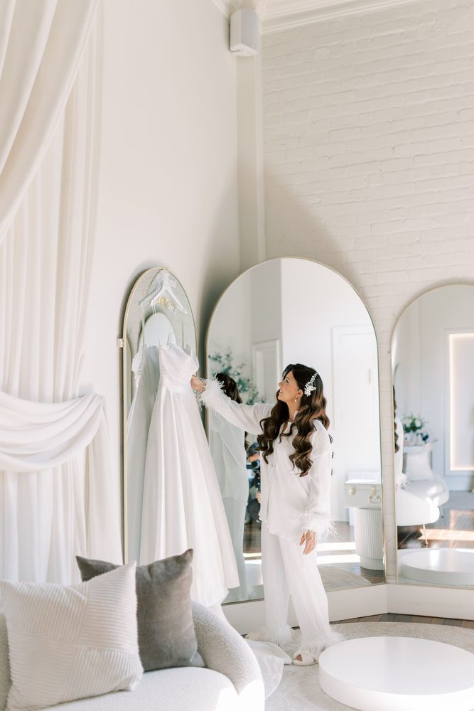 bride with wedding dress