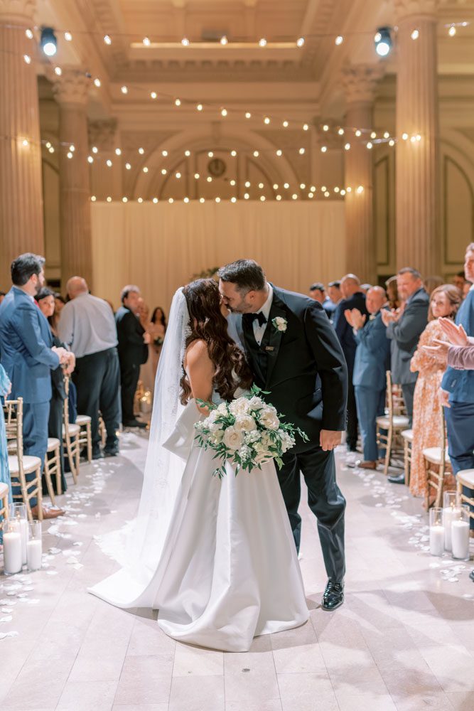Kiss during recessional